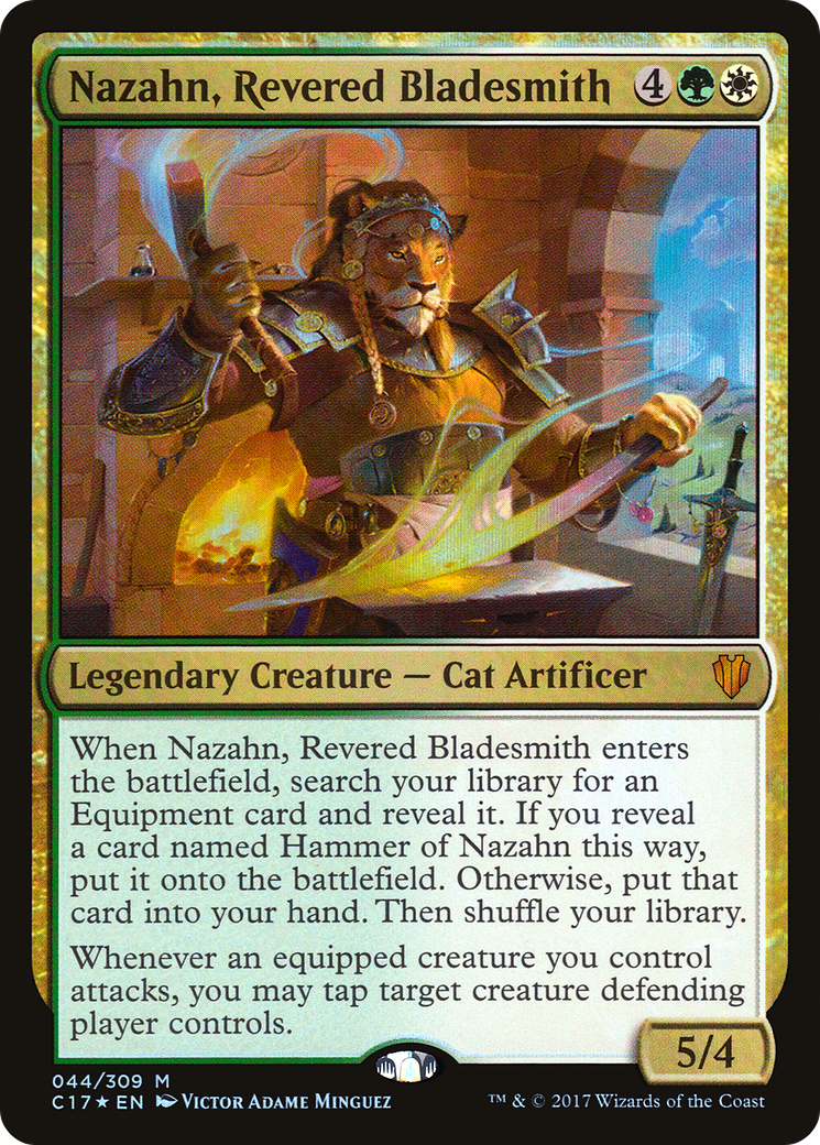 Nazahn, Revered Bladesmith (044) Foil - Commander 2017