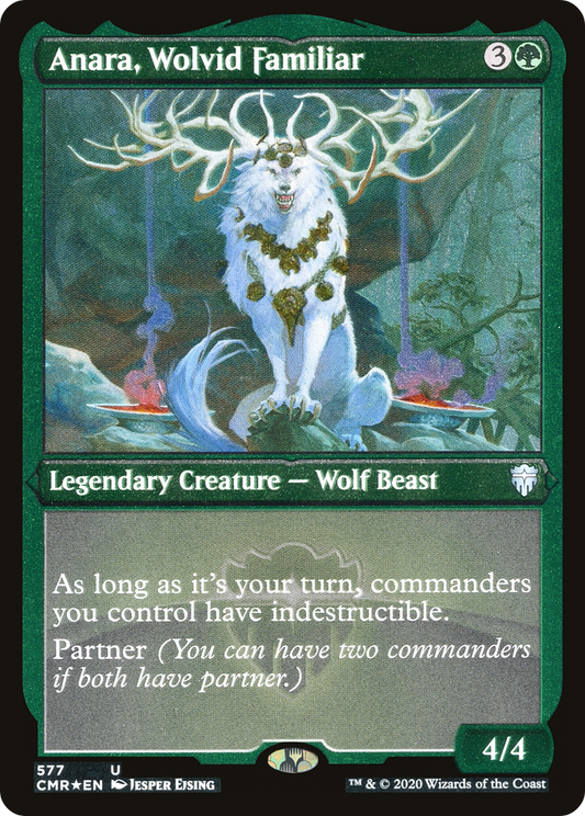 Anara, Wolvid Familiar (577) Etched - Commander Legends