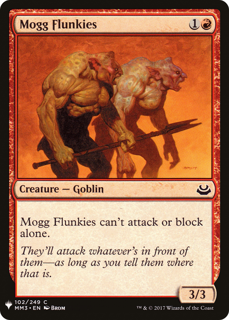Mogg Flunkies (MM3-102) - The List