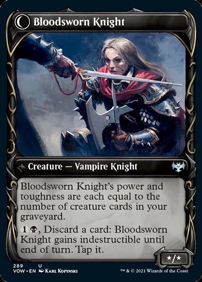 Bloodsworn Squire // Bloodsworn Knight (Showcase) (289) Foil - Innistrad: Crimson Vow