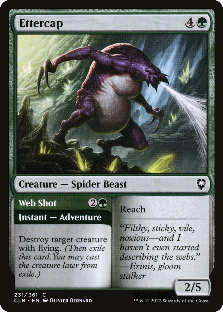 Ettercap // Web Shot (231) Foil - Commander Legends: Battle for Baldur's Gate