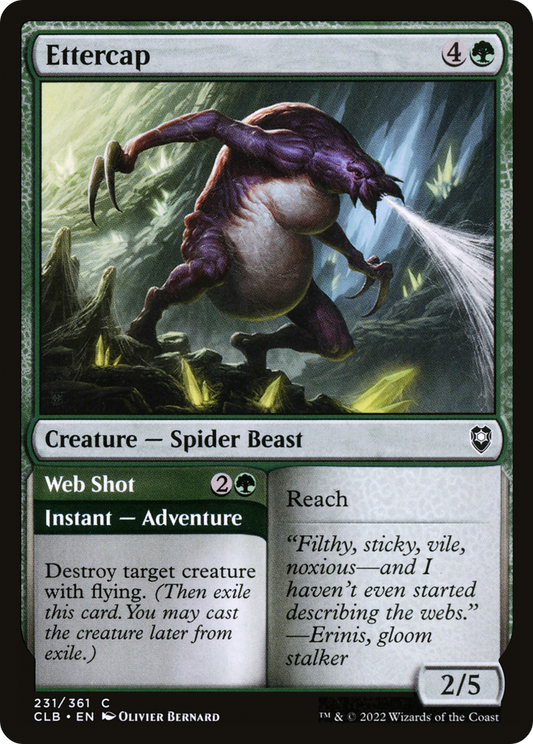 Ettercap // Web Shot (231) Foil - Commander Legends: Battle for Baldur's Gate