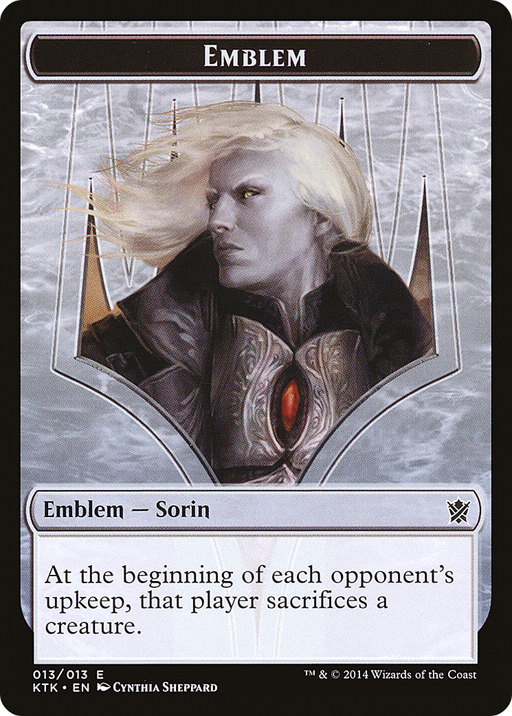 Sorin, Solemn Visitor Emblem (013) - Khans of Tarkir Tokens