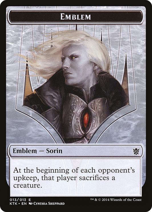 Sorin, Solemn Visitor Emblem (013) - Khans of Tarkir Tokens