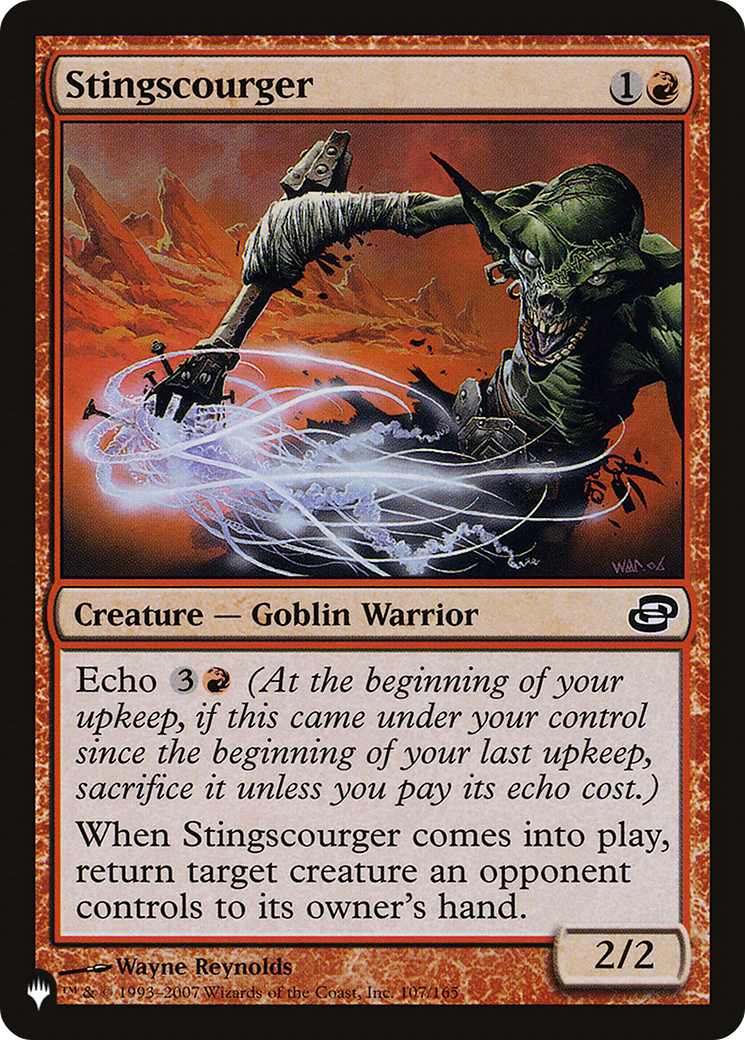 Stingscourger (PLC-107) - The List