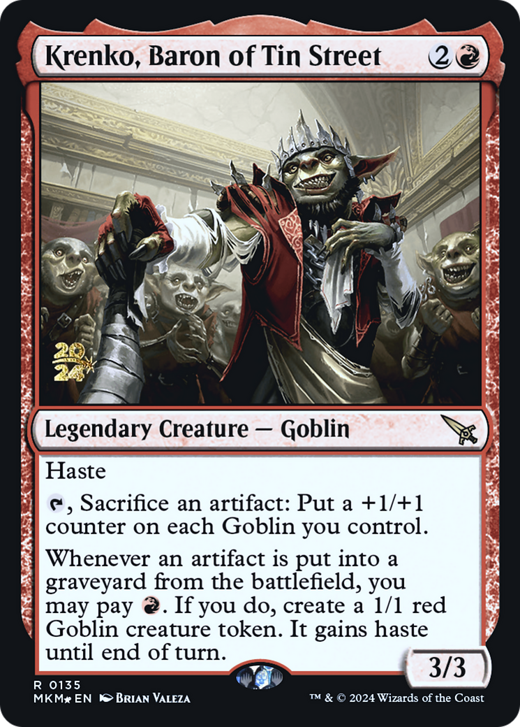 Krenko, Baron of Tin Street (135) Foil - Murders at Karlov Manor Promos