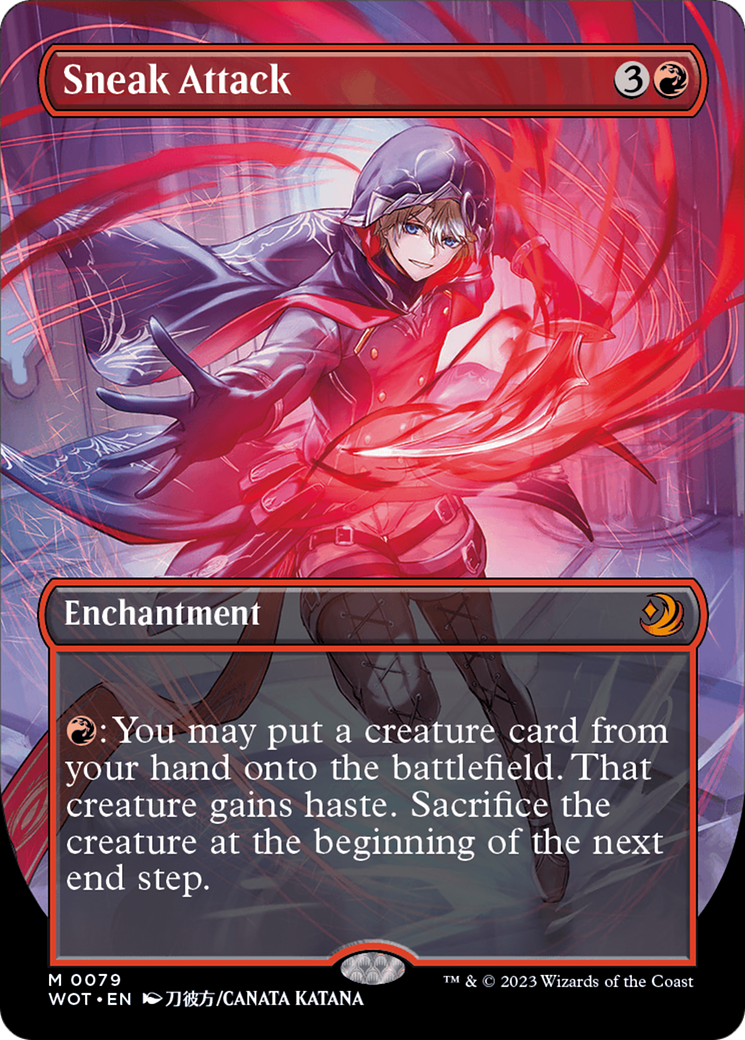 Sneak Attack (Anime Borderless) (079) Foil - Wilds of Eldraine: Enchanting Tales