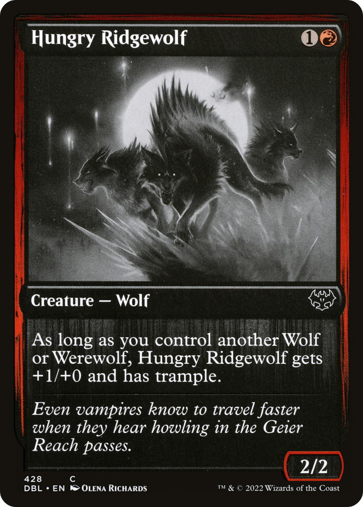 Hungry Ridgewolf (428) Foil - Innistrad: Double Feature