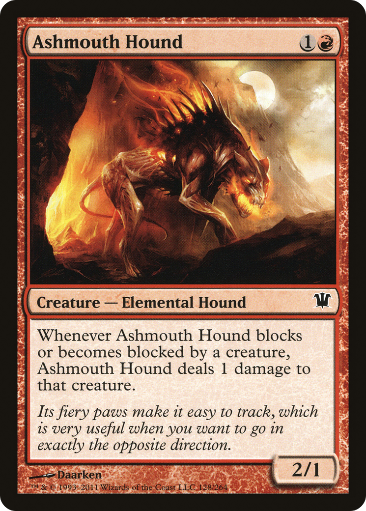 Ashmouth Hound (128) Foil - Innistrad