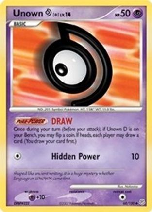 Unown D (68/130) [Diamond & Pearl: Base Set] Reverse Holofoil