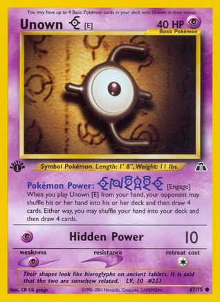Unown [E] (67) 1st Edition - Neo Discovery