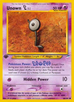 Unown [L] (86) Unlimited - Neo Destiny