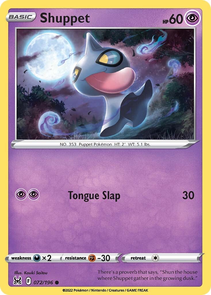 Shuppet (072/196) [Sword & Shield: Lost Origin] | Silver Goblin