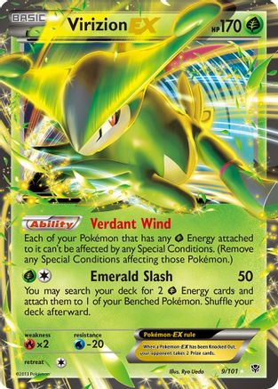 Virizion EX (9) Holofoil - Plasma Blast
