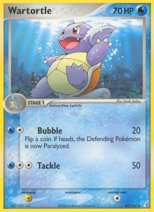 Wartortle - 042/100 42/100 - Crystal Guardians Reverse Holofoil | Silver Goblin