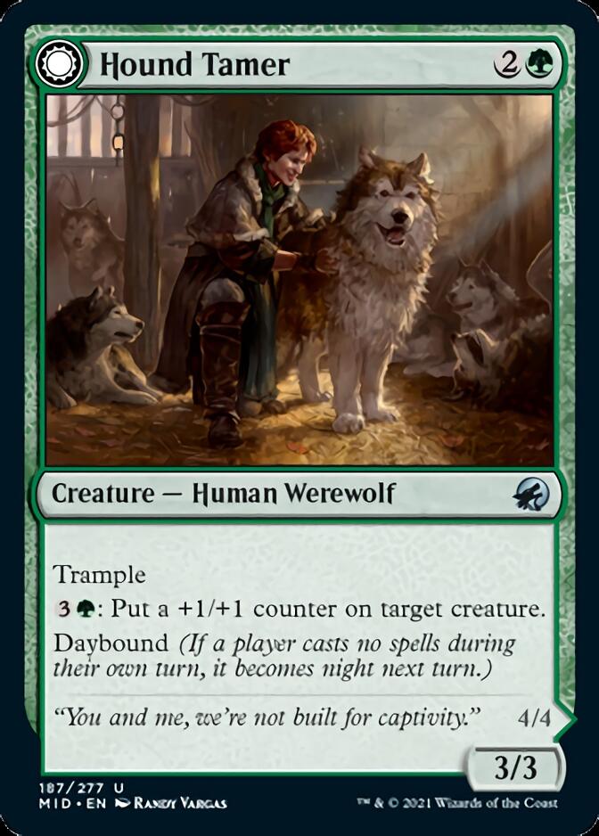 Hound Tamer // Untamed Pup (187) Foil - Innistrad: Midnight Hunt