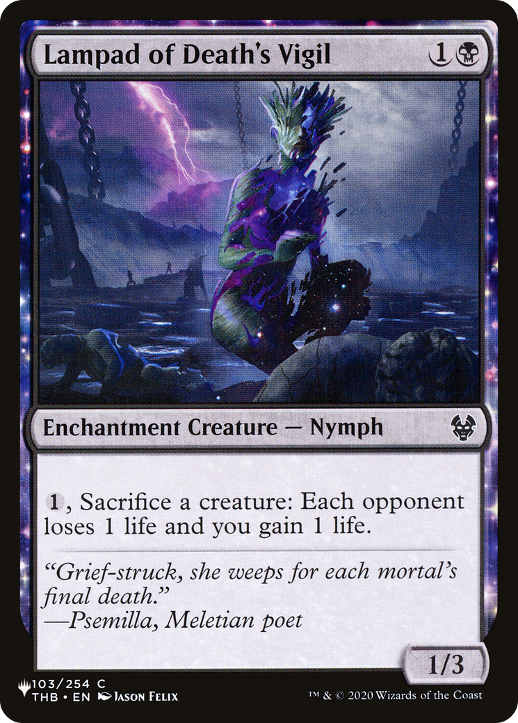 Lampad of Death's Vigil (THB-103) - The List