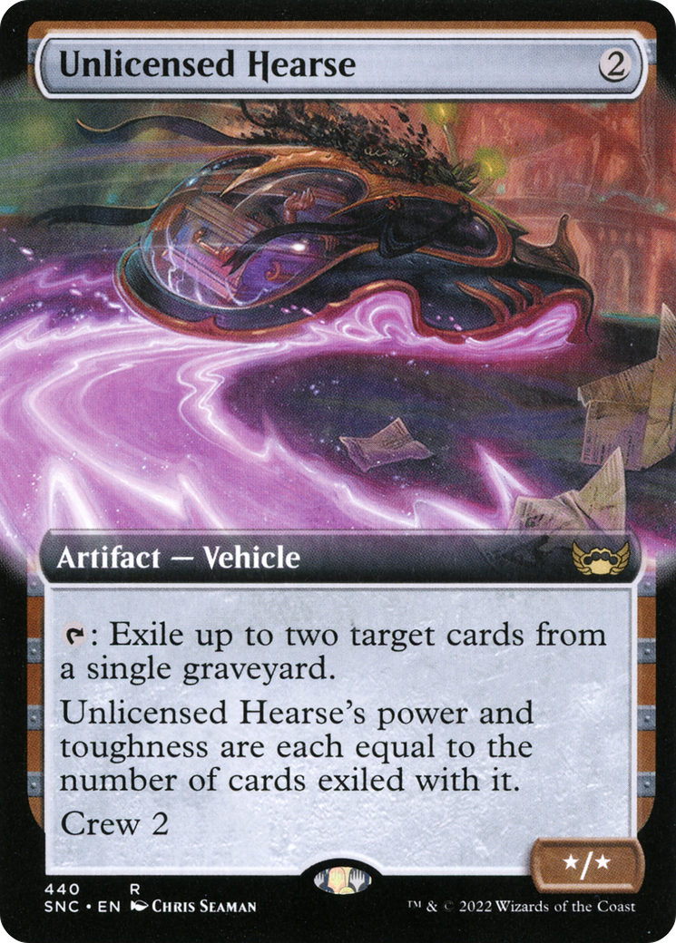Unlicensed Hearse (Extended Art) (440) Foil - Streets of New Capenna