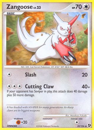 Zangoose (59/106) [Diamond & Pearl: Great Encounters] Reverse Holofoil