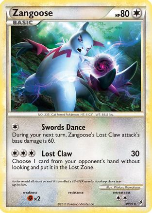 Zangoose (39/95) [HeartGold & SoulSilver: Call of Legends] Reverse Holofoil