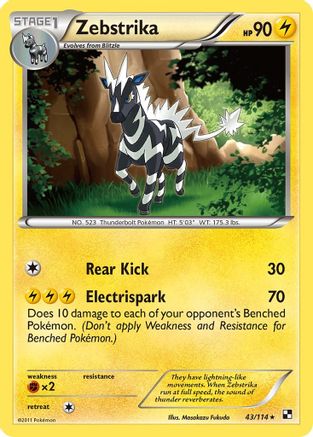 Zebstrika (43/114) [Black & White: Base Set] Reverse Holofoil