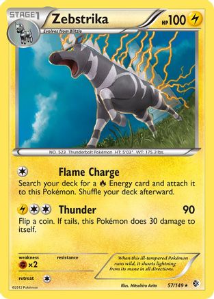 Zebstrika (57/149) [Black & White: Boundaries Crossed] Reverse Holofoil