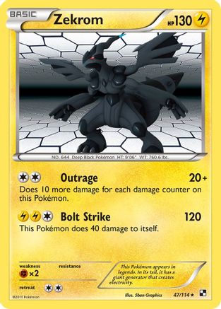 Zekrom (47/114) [Black & White: Base Set] Reverse Holofoil