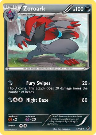 Zoroark (67/98) [Black & White: Emerging Powers] Reverse Holofoil