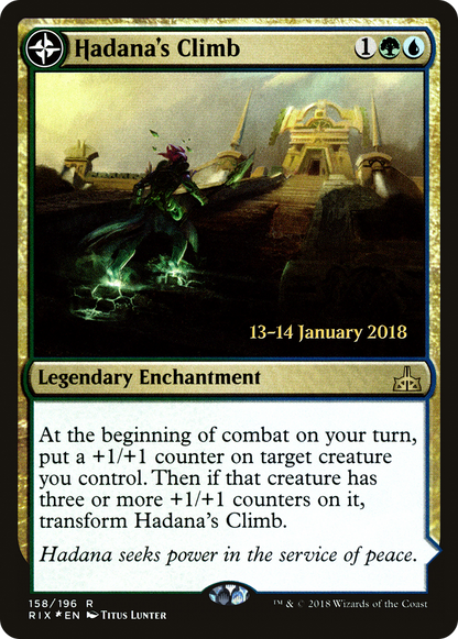 Hadana's Climb // Winged Temple of Orazca (158s) Foil - Rivals of Ixalan Promos