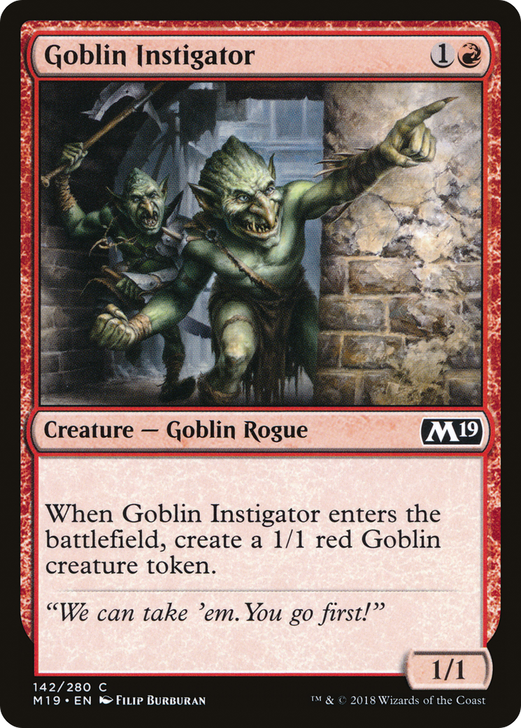 Goblin Instigator (142) Foil - Core Set 2019