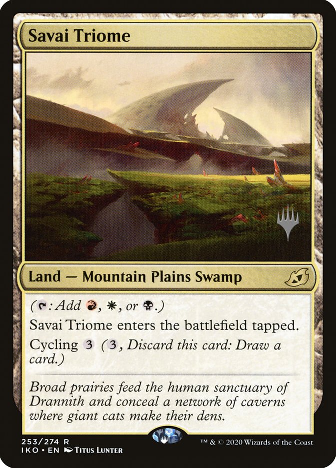 Savai Triome (Promo Pack) [Ikoria: Lair of Behemoths Promos] | Silver Goblin