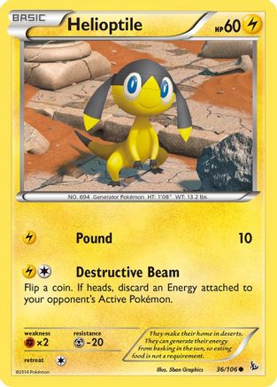 Helioptile (36/106) [XY: Flashfire] Reverse Holofoil