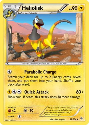 Heliolisk (37/106) [XY: Flashfire] Reverse Holofoil