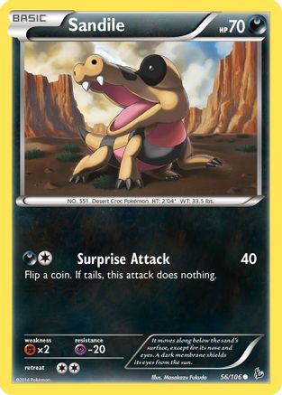 Sandile (56/106) [XY: Flashfire] Reverse Holofoil