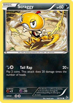 Scraggy (58/106) [XY: Flashfire] Reverse Holofoil