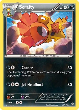 Scrafty (59/106) [XY: Flashfire] Reverse Holofoil