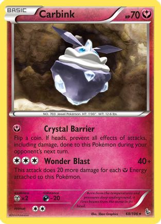 Carbink (68) Reverse Holofoil - XY  Flashfire
