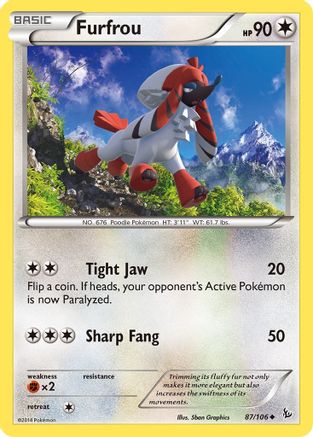 Furfrou (87/106) [XY: Flashfire] Reverse Holofoil