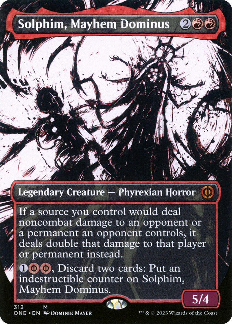 Solphim, Mayhem Dominus (Borderless Ichor) [Phyrexia: All Will Be One] Foil