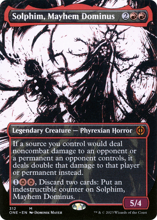 Solphim, Mayhem Dominus (Borderless Ichor) [Phyrexia: All Will Be One] Foil