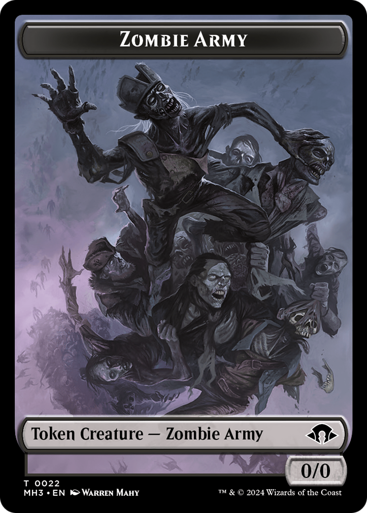 Eldrazi Spawn // Zombie Army Double-Sided Token [Modern Horizons 3 Tokens] | Silver Goblin