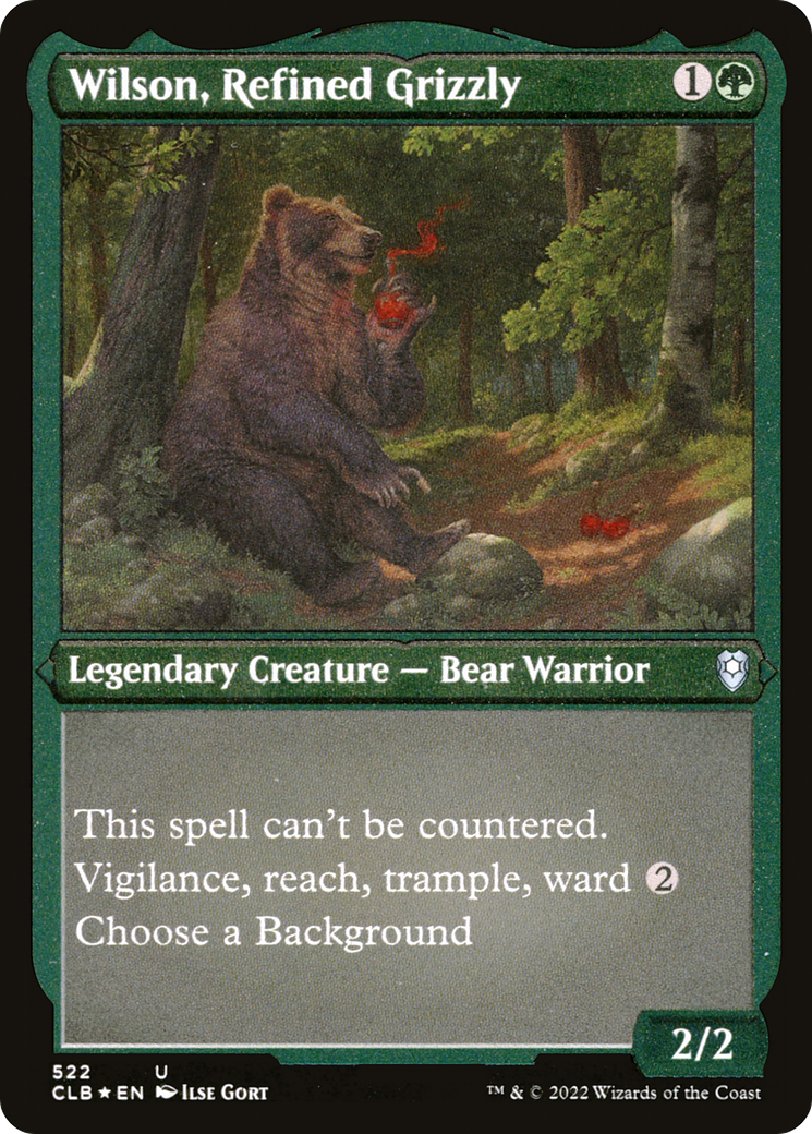 Wilson, Refined Grizzly (Foil Etched) [Commander Legends: Battle for Baldur's Gate] | Silver Goblin