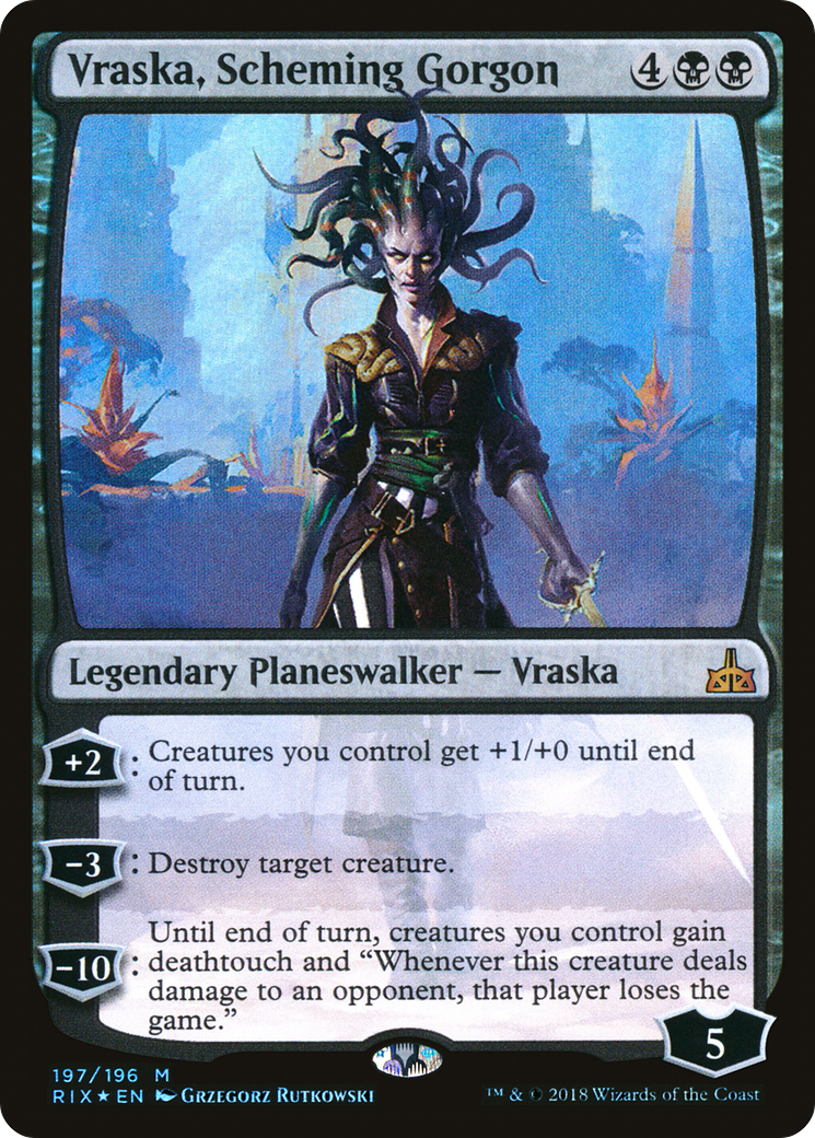 Vraska, Scheming Gorgon [Rivals of Ixalan] | Silver Goblin