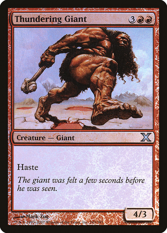 Thundering Giant (Premium Foil) [Tenth Edition] | Silver Goblin