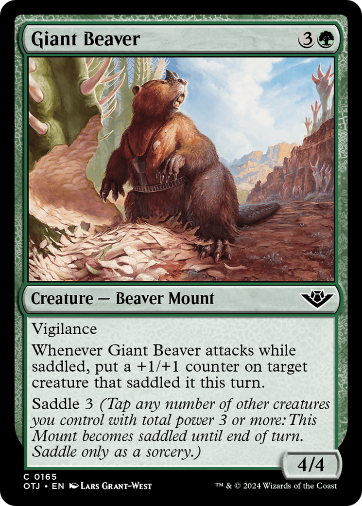 Giant Beaver (165) - Outlaws of Thunder Junction