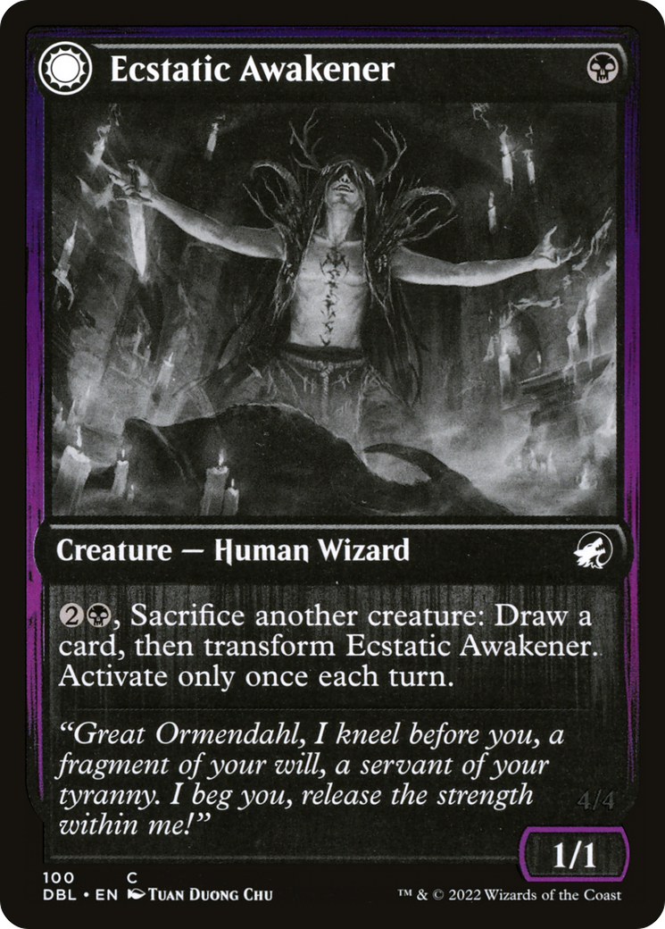 Ecstatic Awakener // Awoken Demon (100) Foil - Innistrad: Double Feature