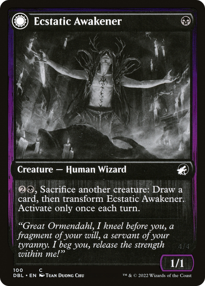 Ecstatic Awakener // Awoken Demon (100) Foil - Innistrad: Double Feature