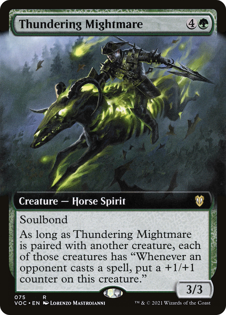 Thundering Mightmare (Extended Art) (075) - Crimson Vow Commander