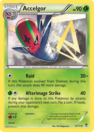 Accelgor (9/111) [XY: Furious Fists] Reverse Holofoil