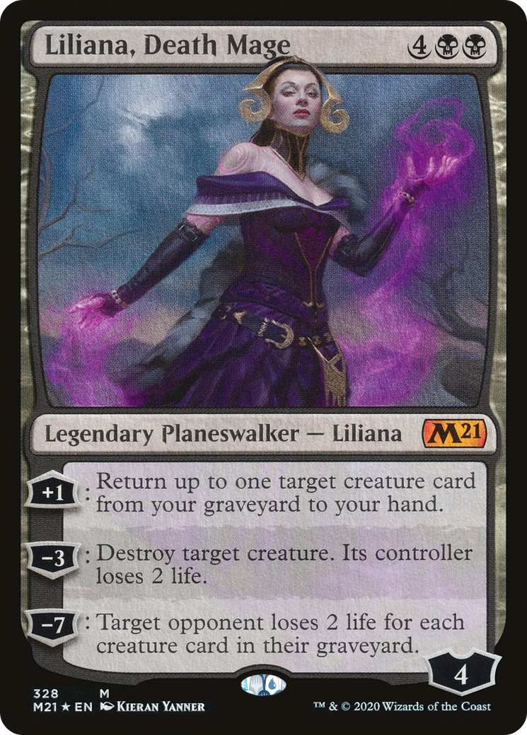 Liliana, Death Mage (328) Foil - Core Set 2021